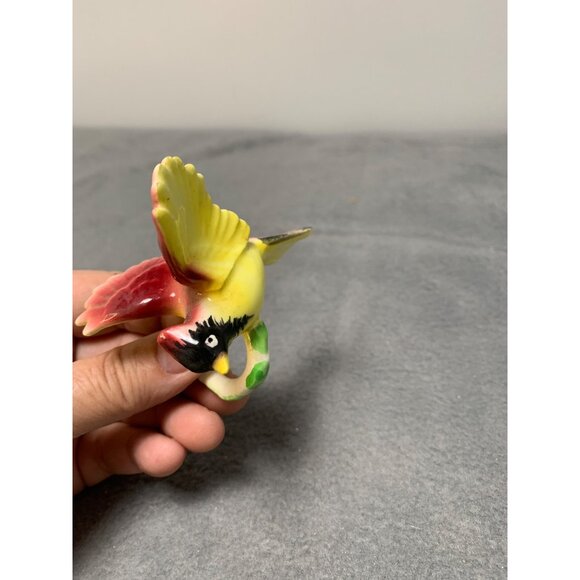 Vintage Yellow Bird Ceramic Napkin Ring Hand-Painted Made In Japan 1950s - Picture 7 of 7